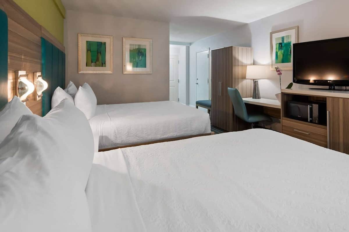 In-room safe, desk, laptop workspace, blackout curtains