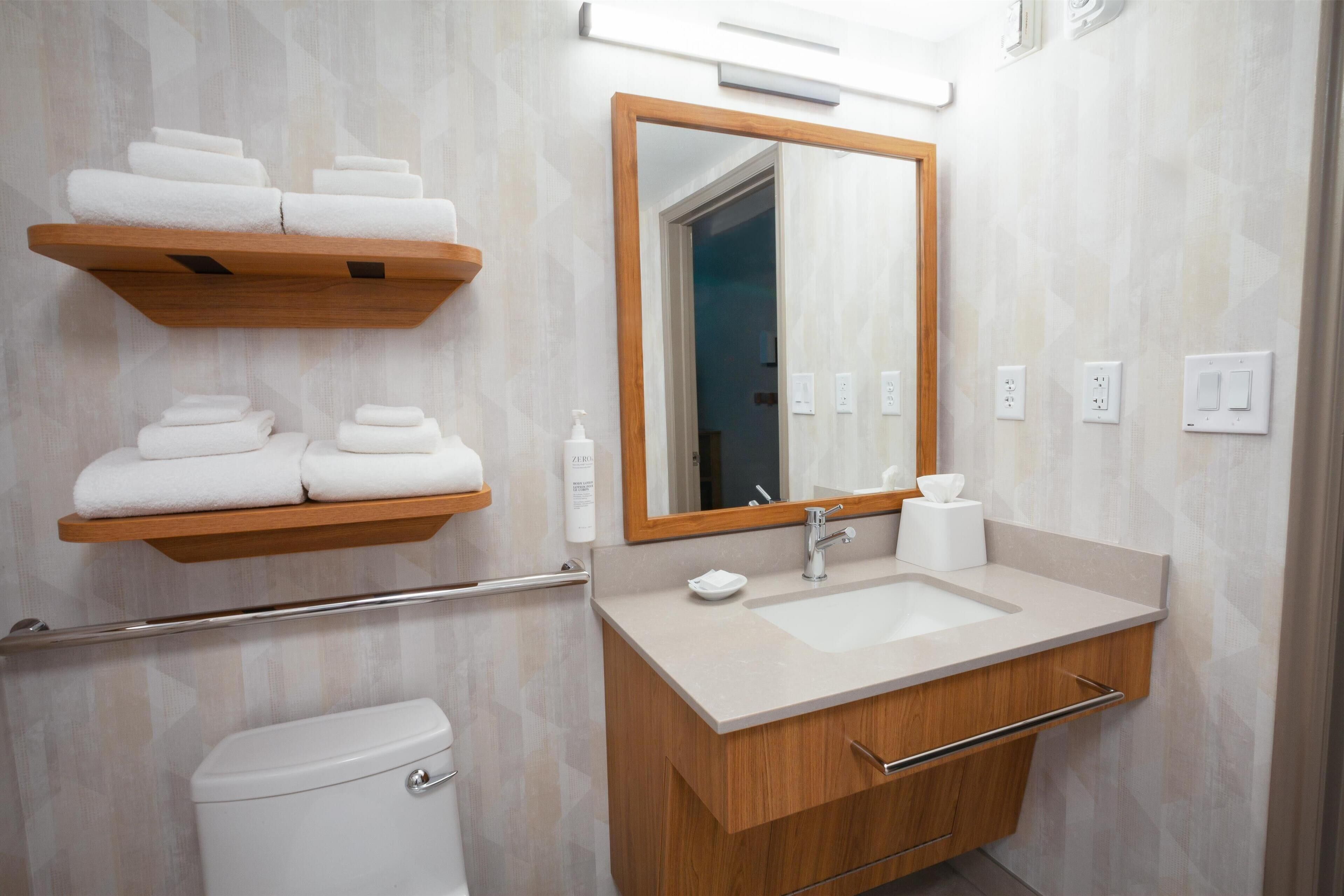 room, 1 king bed, accessible, non smoking | bathroom | free toiletries, hair dryer, towels