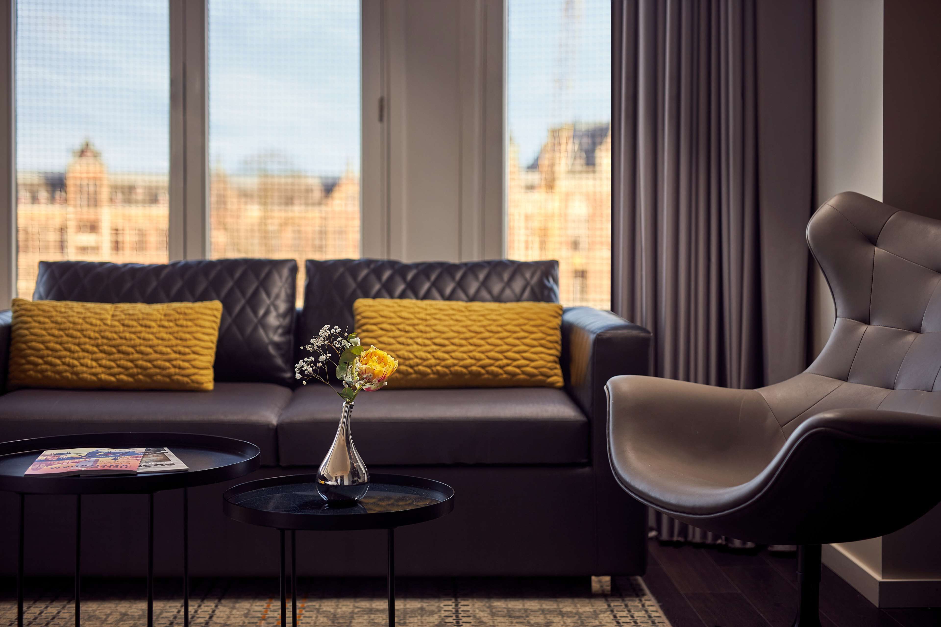 premium bedding, down duvets, memory-foam beds, in-room safe