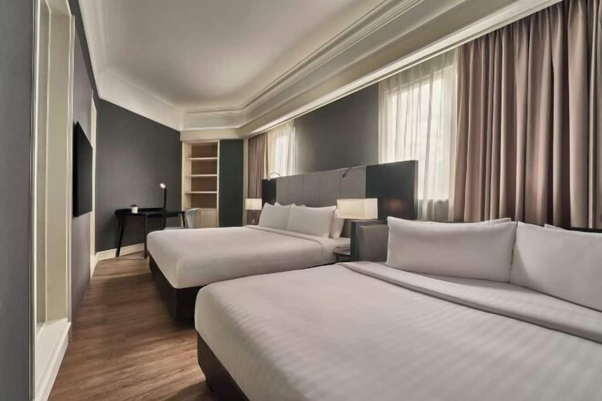 In-room safe, desk, laptop workspace, iron/ironing board