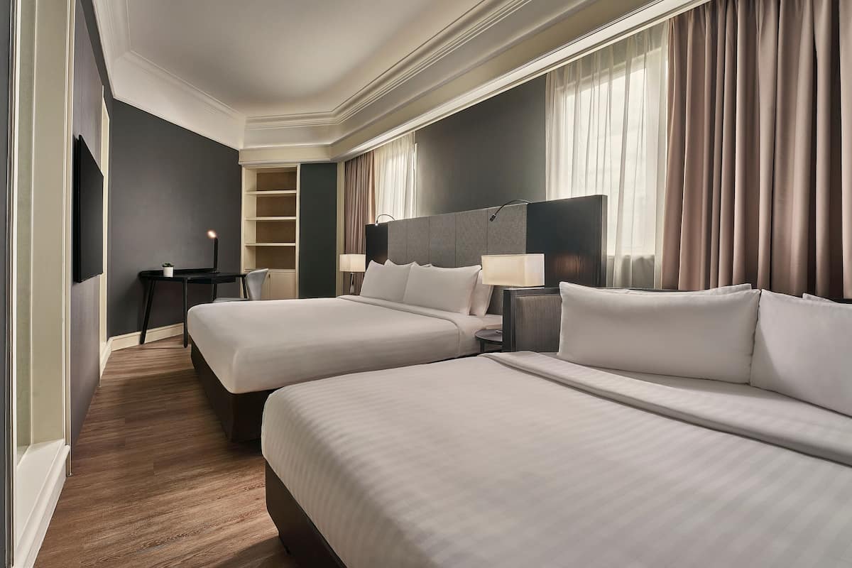 Family Quadruple Room | In-room safe, desk, laptop workspace, iron/ironing board