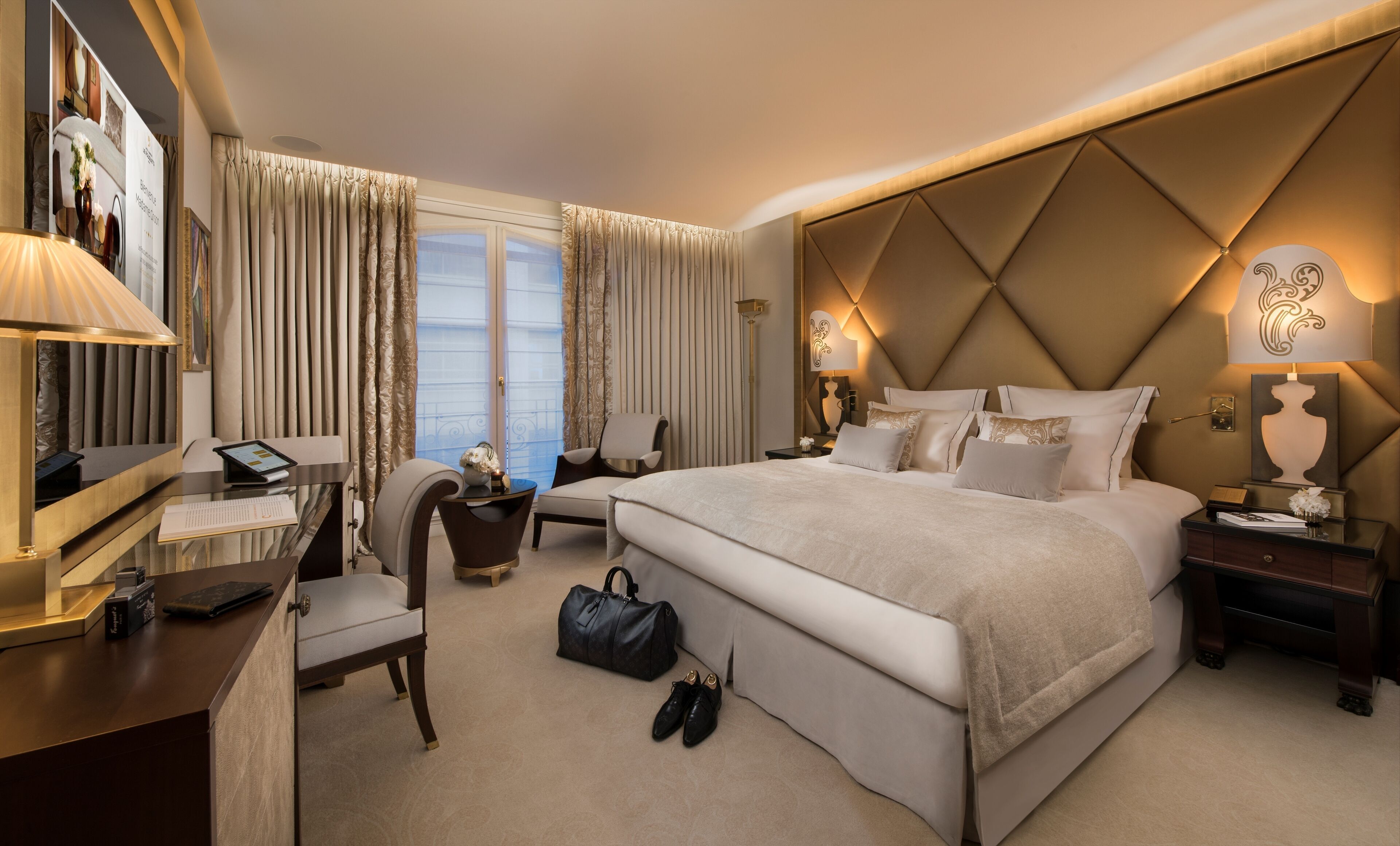 Premium bedding, down duvets, Select Comfort beds, free minibar items