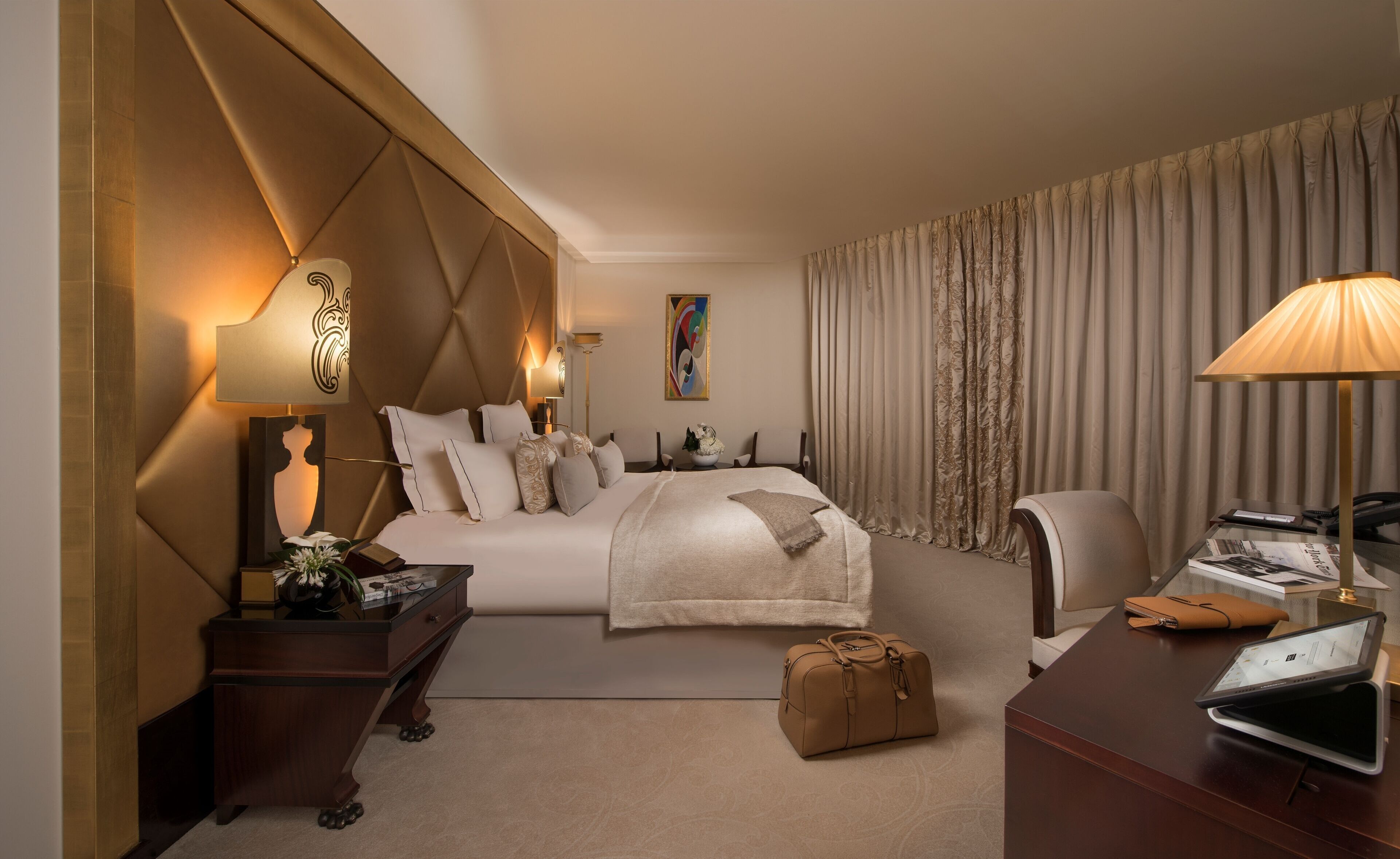 Premium bedding, down duvets, Select Comfort beds, free minibar items