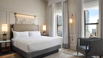 Egyptian cotton sheets, premium bedding, pillow-top beds, in-room safe