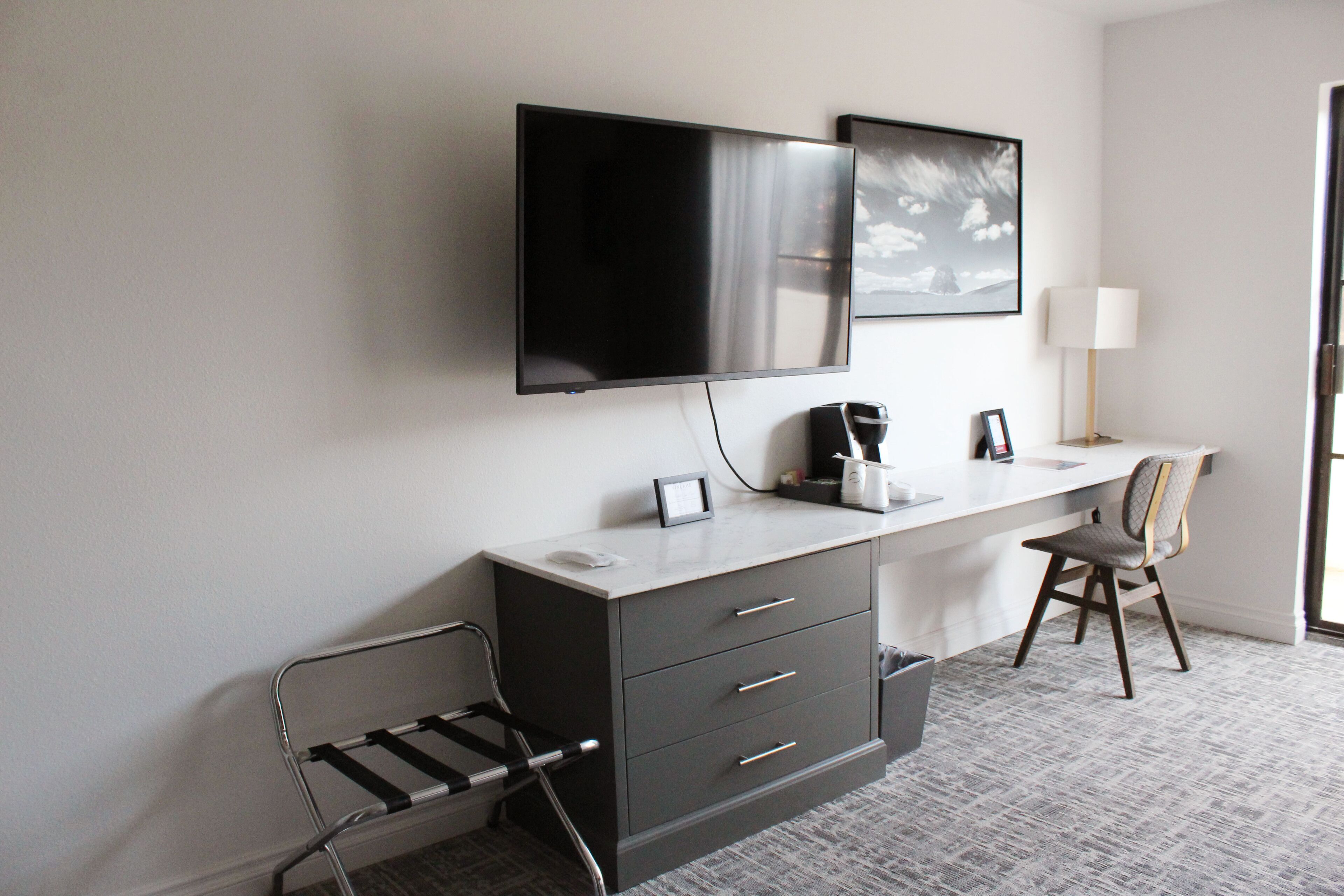 westerly wine suite | living area | 42-inch tv with cable channels