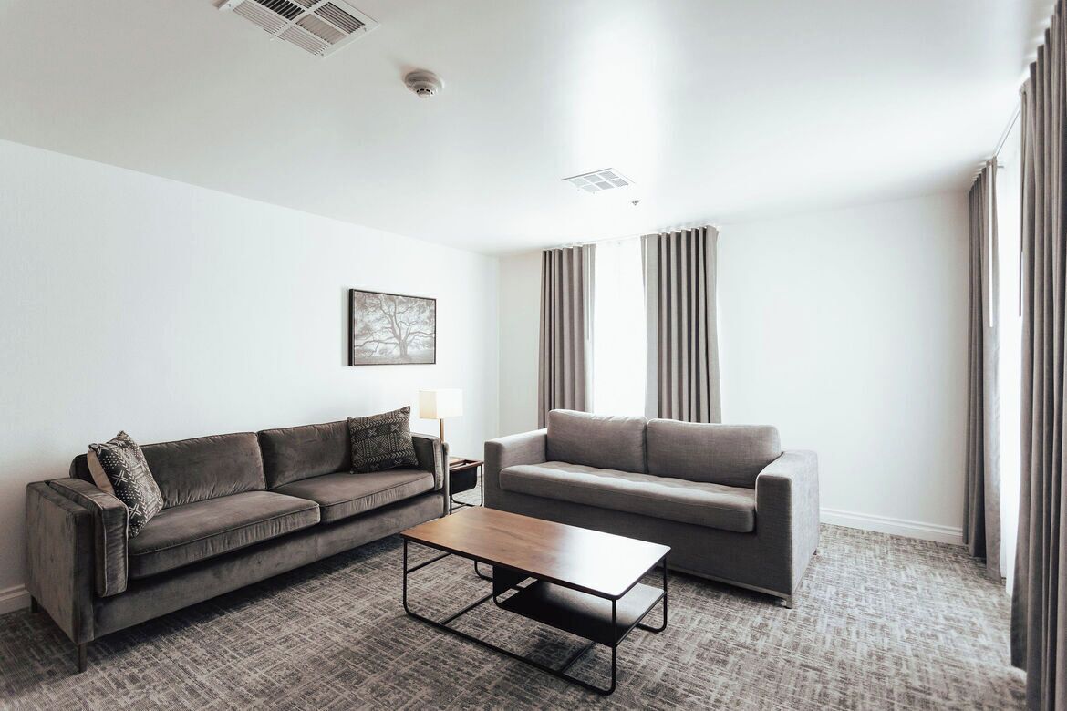 alma rosa suite | living area | 42-inch tv with cable channels