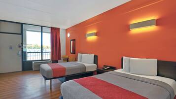 Desk, free WiFi, bed sheets