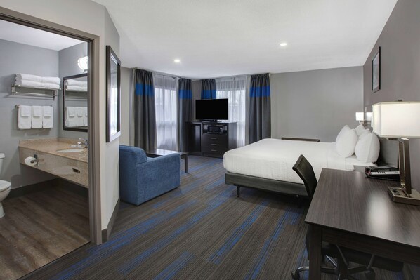 In-room safe, desk, blackout curtains, iron/ironing board