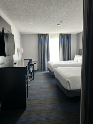 Room, 2 Queen Beds, Non Smoking | In-room safe, desk, blackout drapes, iron/ironing board
