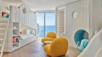 Free minibar items, in-room safe, desk, blackout drapes