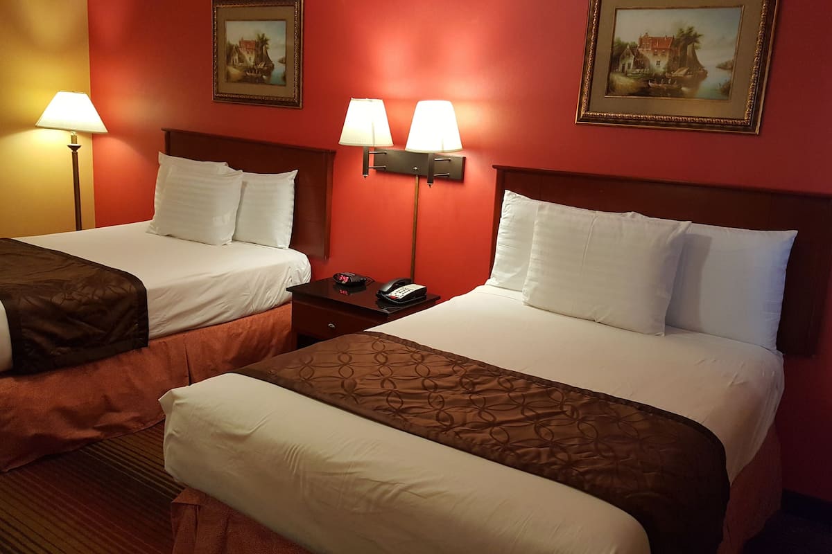 Room, 2 Double Beds, Non Smoking | Free WiFi, bed sheets