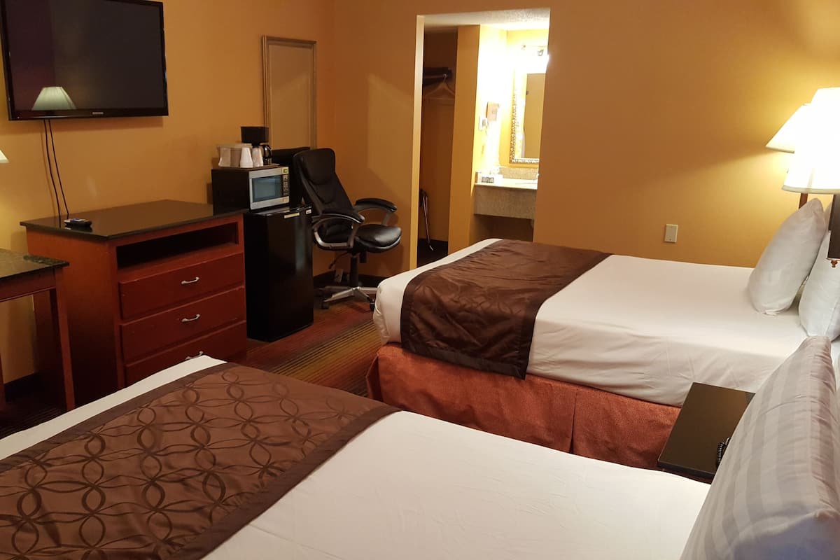 Room, 2 Double Beds, Smoking | Free WiFi, bed sheets