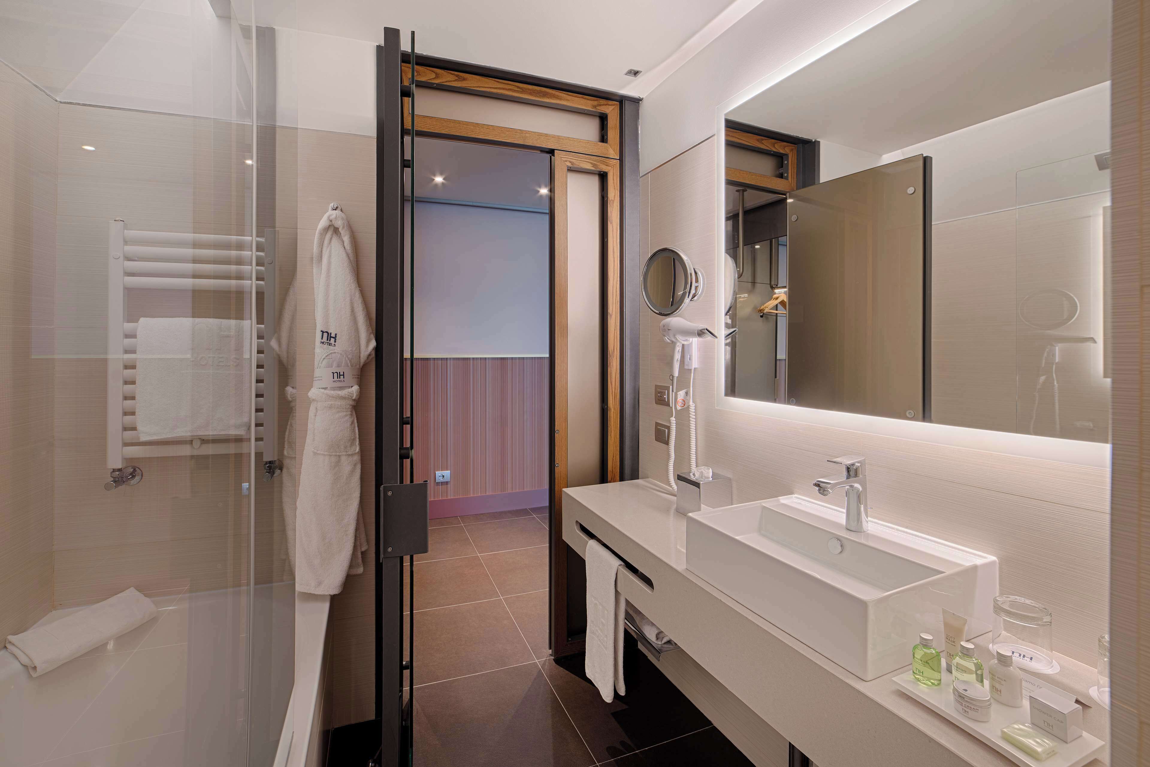 shower, eco-friendly toiletries, hair dryer, bidet