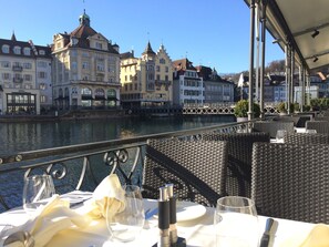 Breakfast, lunch, dinner served; French cuisine, al fresco dining 