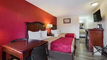 Standard Room, 2 Double Beds, Non Smoking | Iron/ironing board, free cribs/infant beds, rollaway beds, free WiFi