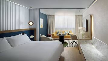 1 bedroom, hypo-allergenic bedding, down duvets, minibar