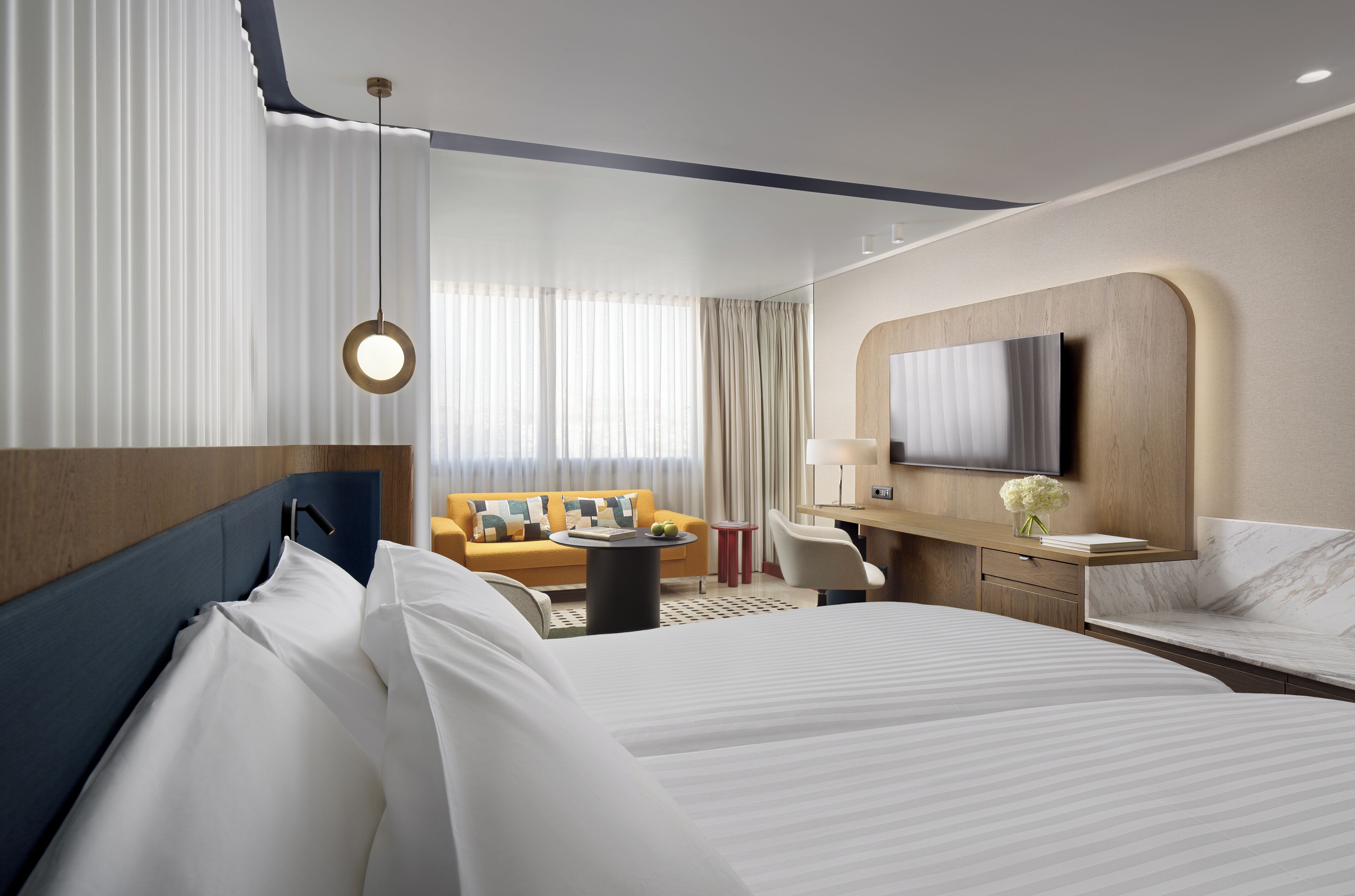 Classic-rum - 2 enkelsängar (Acropolis View) | 1 sovrum, allergitestade sängkläder, duntäcken och minibar