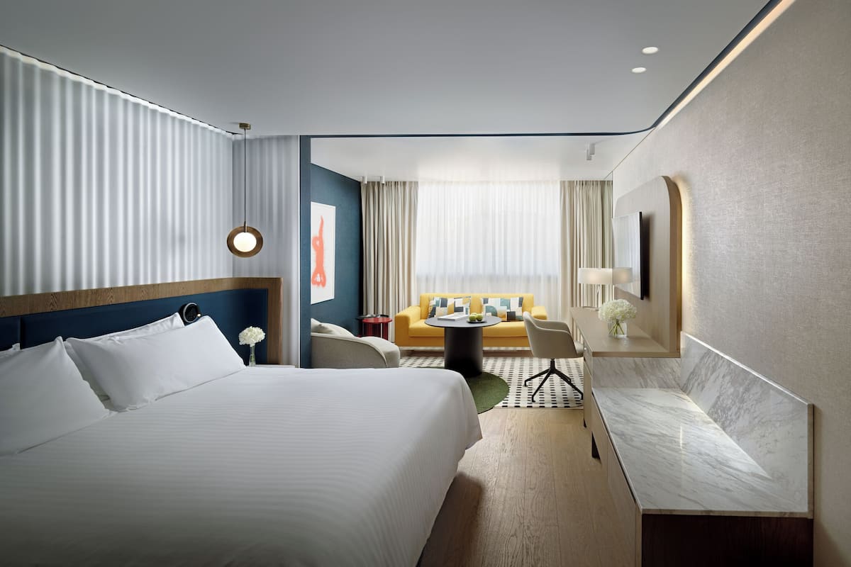 1 bedroom, hypo-allergenic bedding, down duvets, minibar