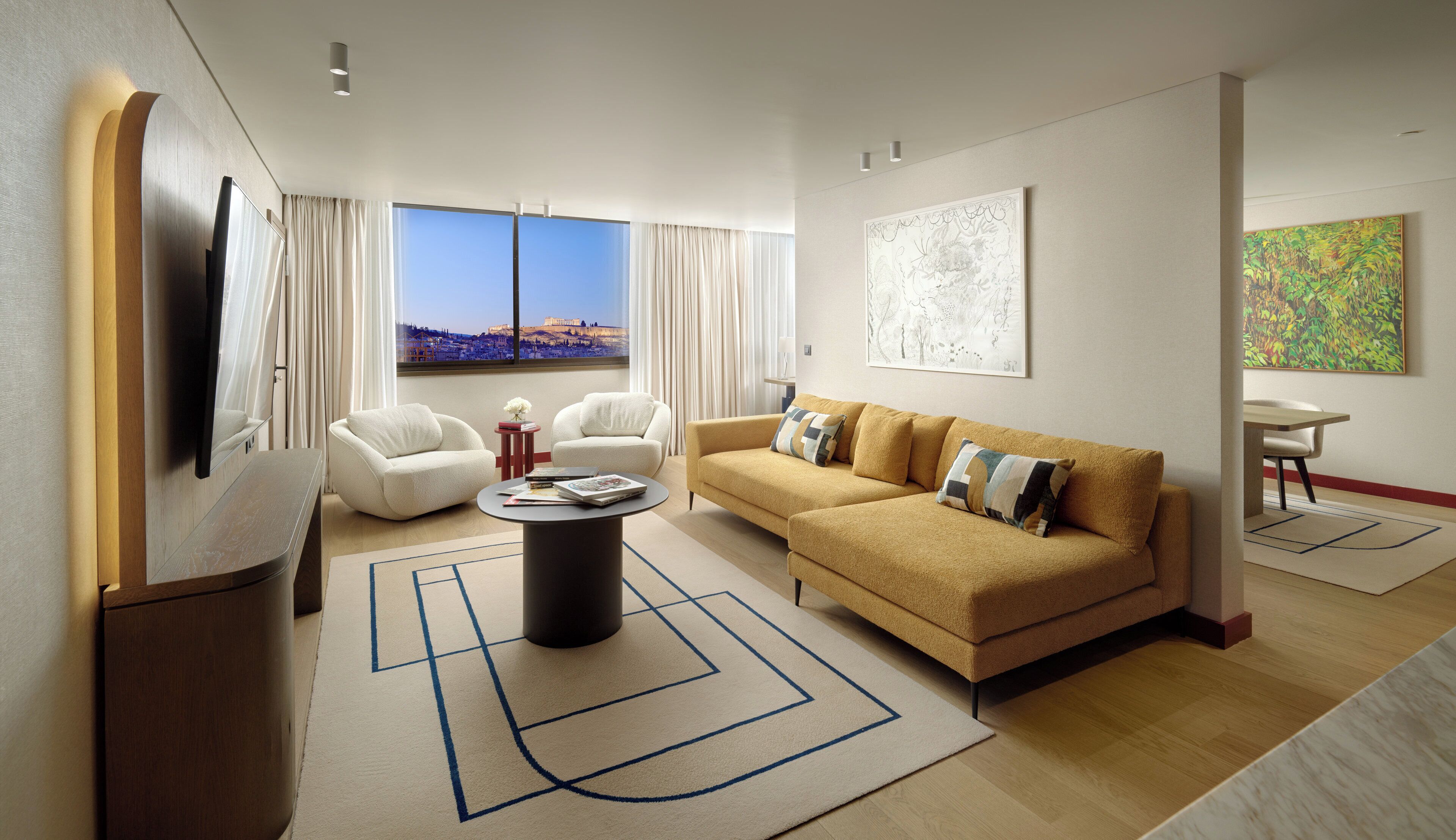 Luxury Suite, 1 King Bed, Club lounge access (Acropolis View) | 1 bedroom, hypo-allergenic bedding, down duvets, minibar