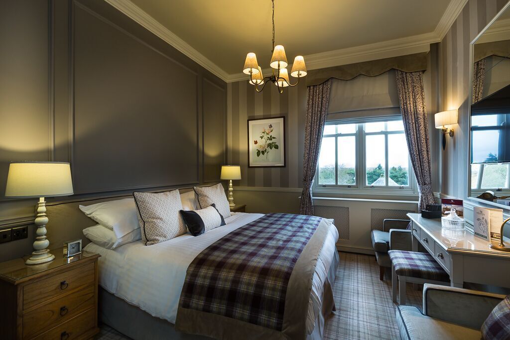Premium bedding, down comforters, in-room safe, desk