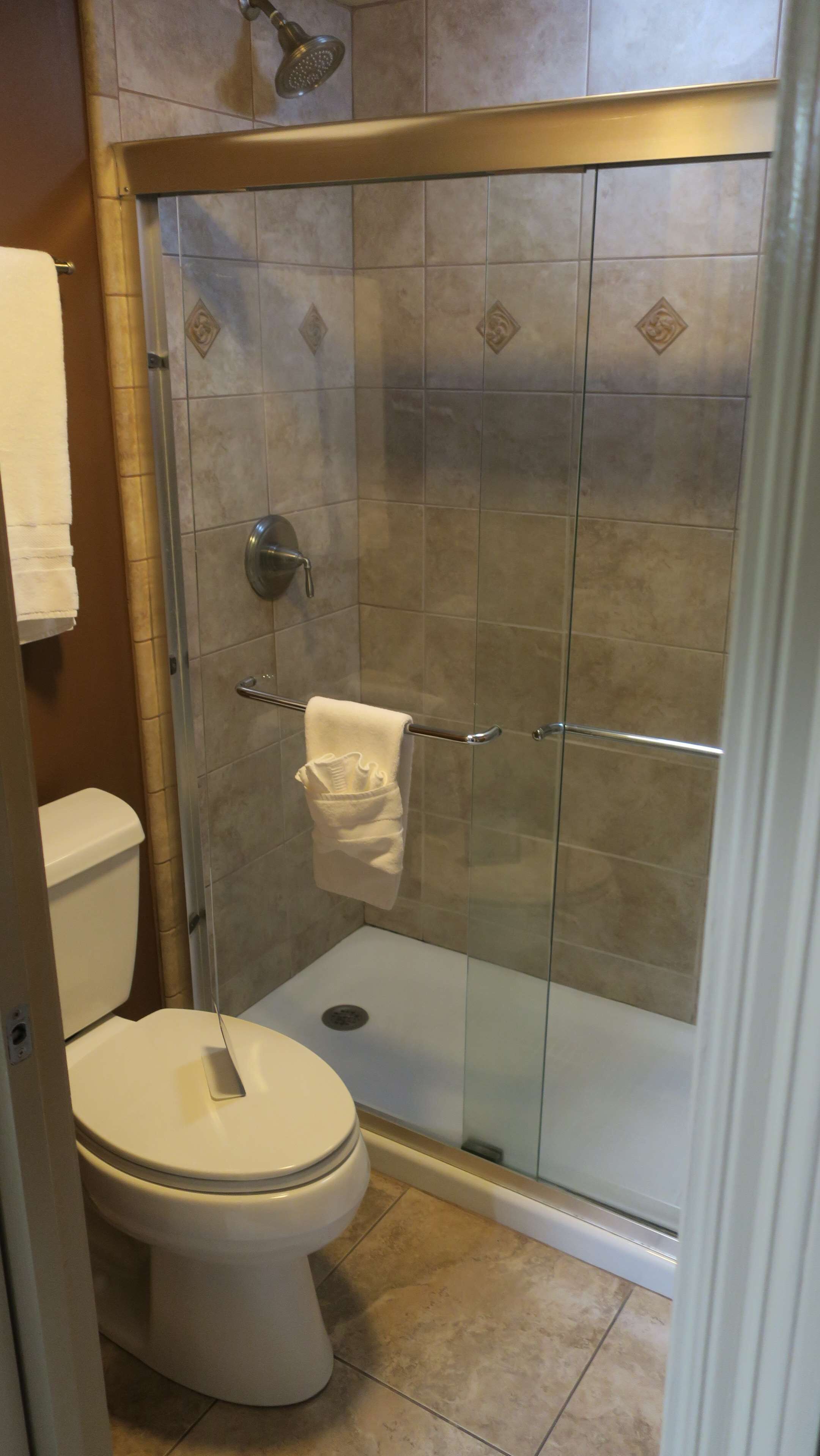 free toiletries, hair dryer, towels