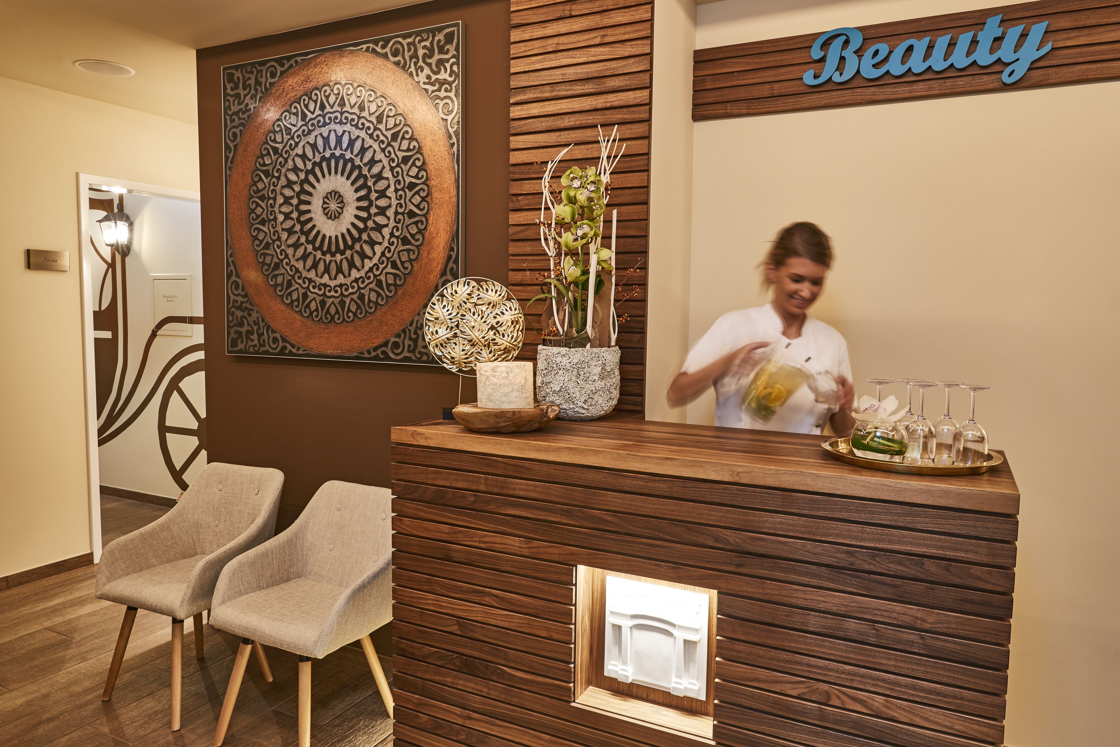 couples treatment room(s), sauna, steam room, body treatments