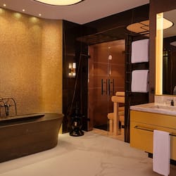 Eco-friendly toiletries, hair dryer, bathrobes, slippers