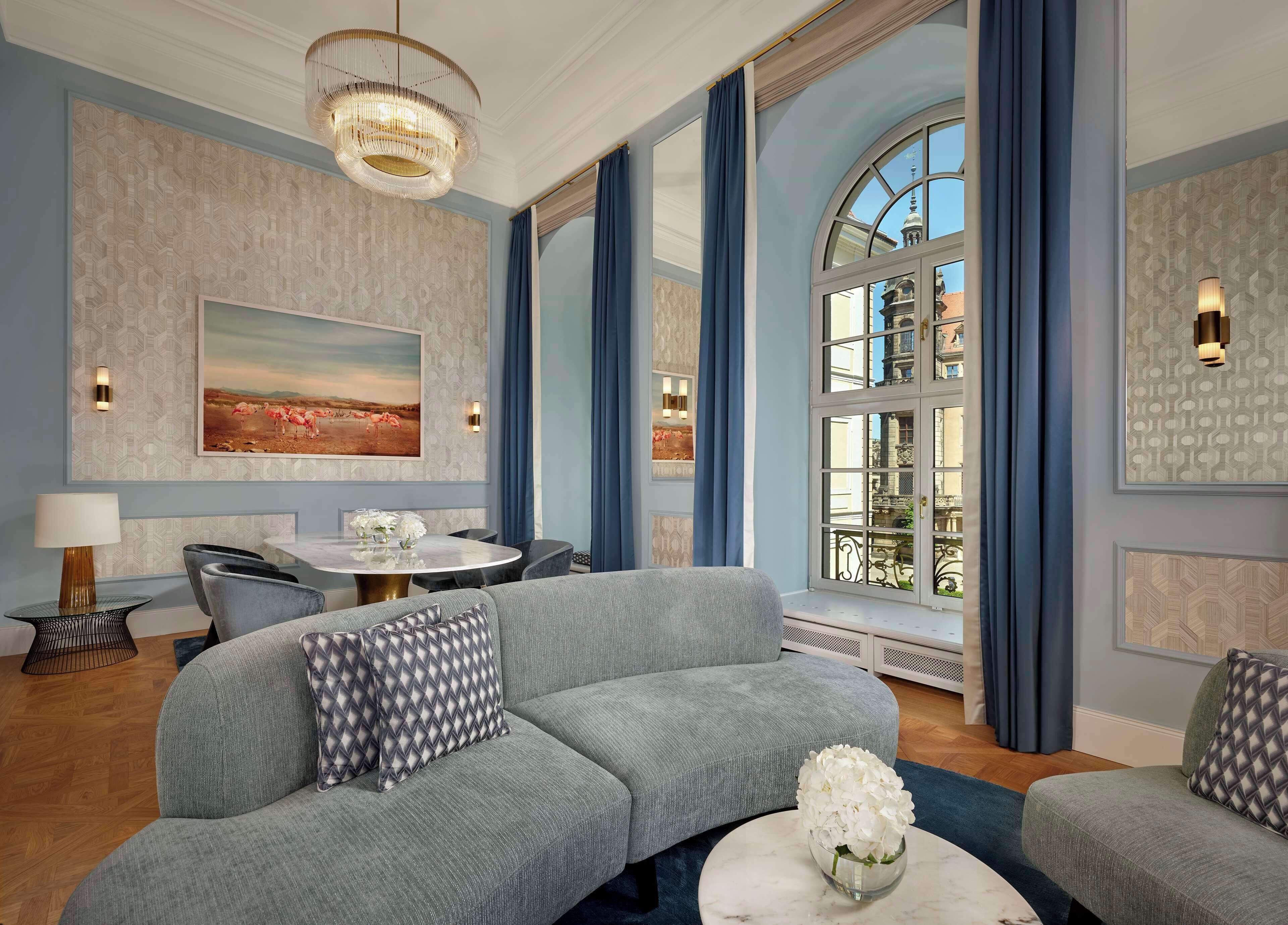 signature suite | living area | 55-inch led tv with digital channels, streaming services, offices