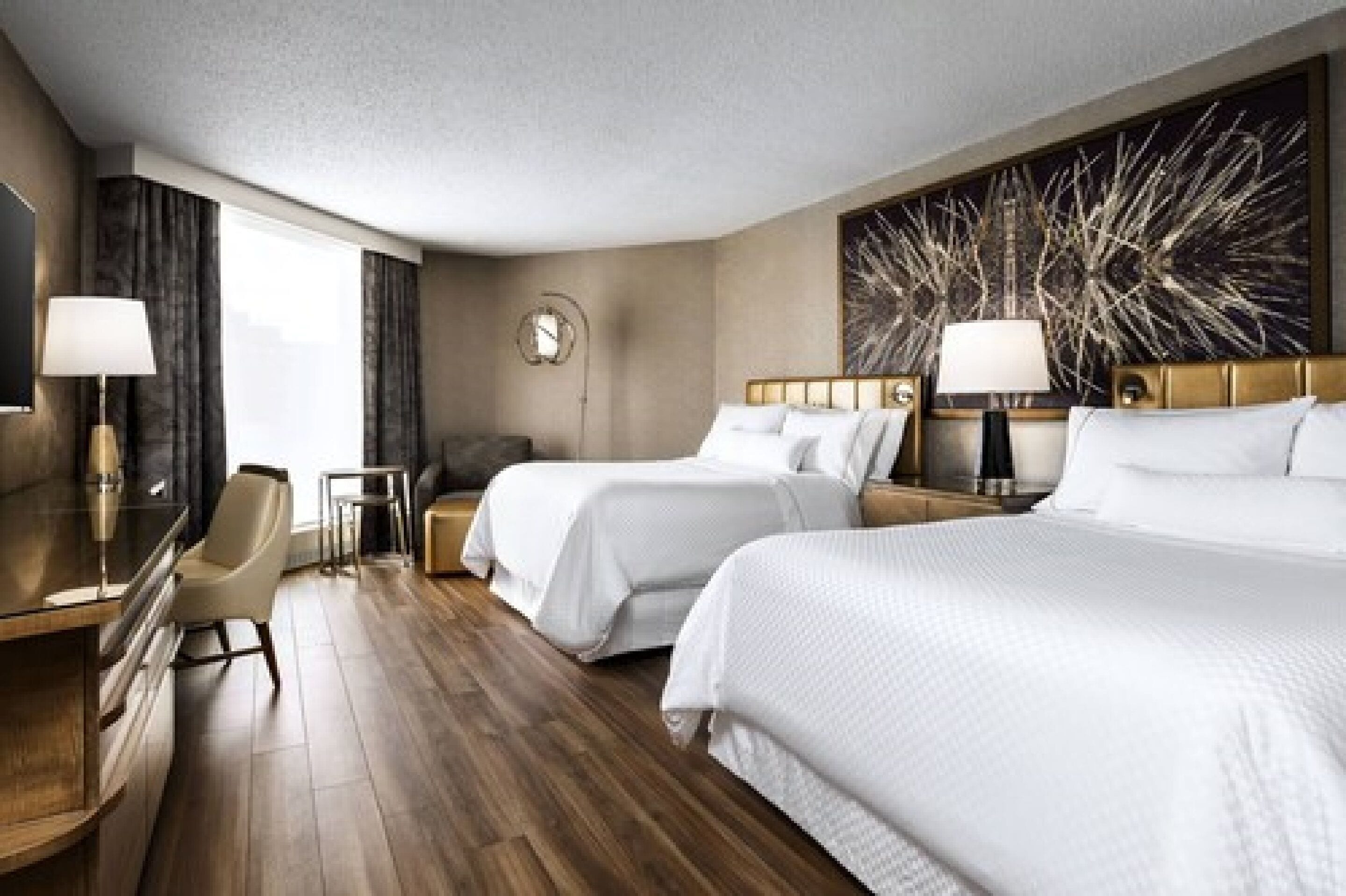 Premium bedding, down comforters, pillowtop beds, in-room safe