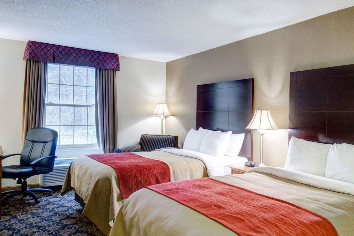 standard room, 2 double beds, non smoking | desk, iron/ironing board, free cots/infant beds, rollaway beds