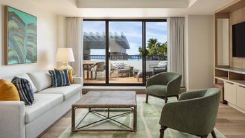 Flat-screen TV, DVD player, pay films, MP3 dock