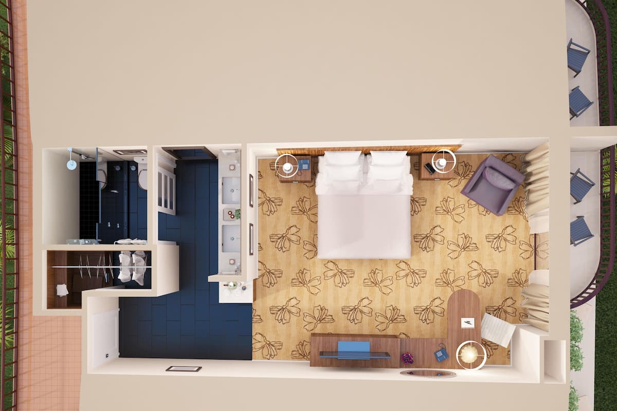 Premium bedding, in-room safe, laptop workspace, iron/ironing board