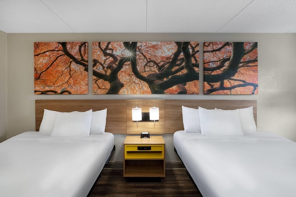 Room, 2 Queen Beds, Non Smoking | Desk, soundproofing, iron/ironing board, high-speed internet
