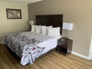 Habitación estándar, 1 cama King size, para no fumadores | Escritorio, espacio para trabajar con laptop y cortinas blackout 