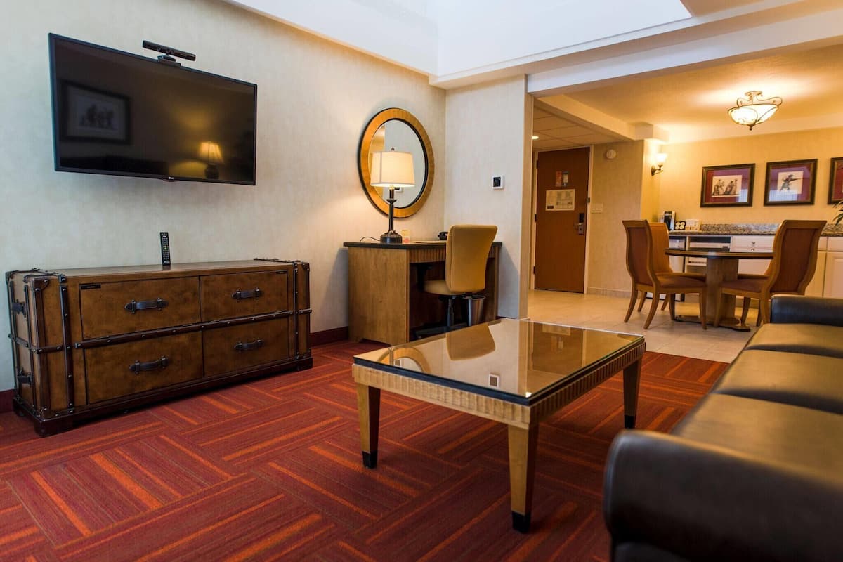 Suite, 1 King Bed, Non Smoking, Park View (Building 1, One-Bedroom) | Living area | 37-inch TV with cable channels