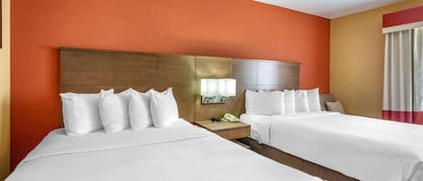 Suite 2 Queen Beds, Sitting Area, Sofa, Wet Bar, Balcony, Non-Smoking