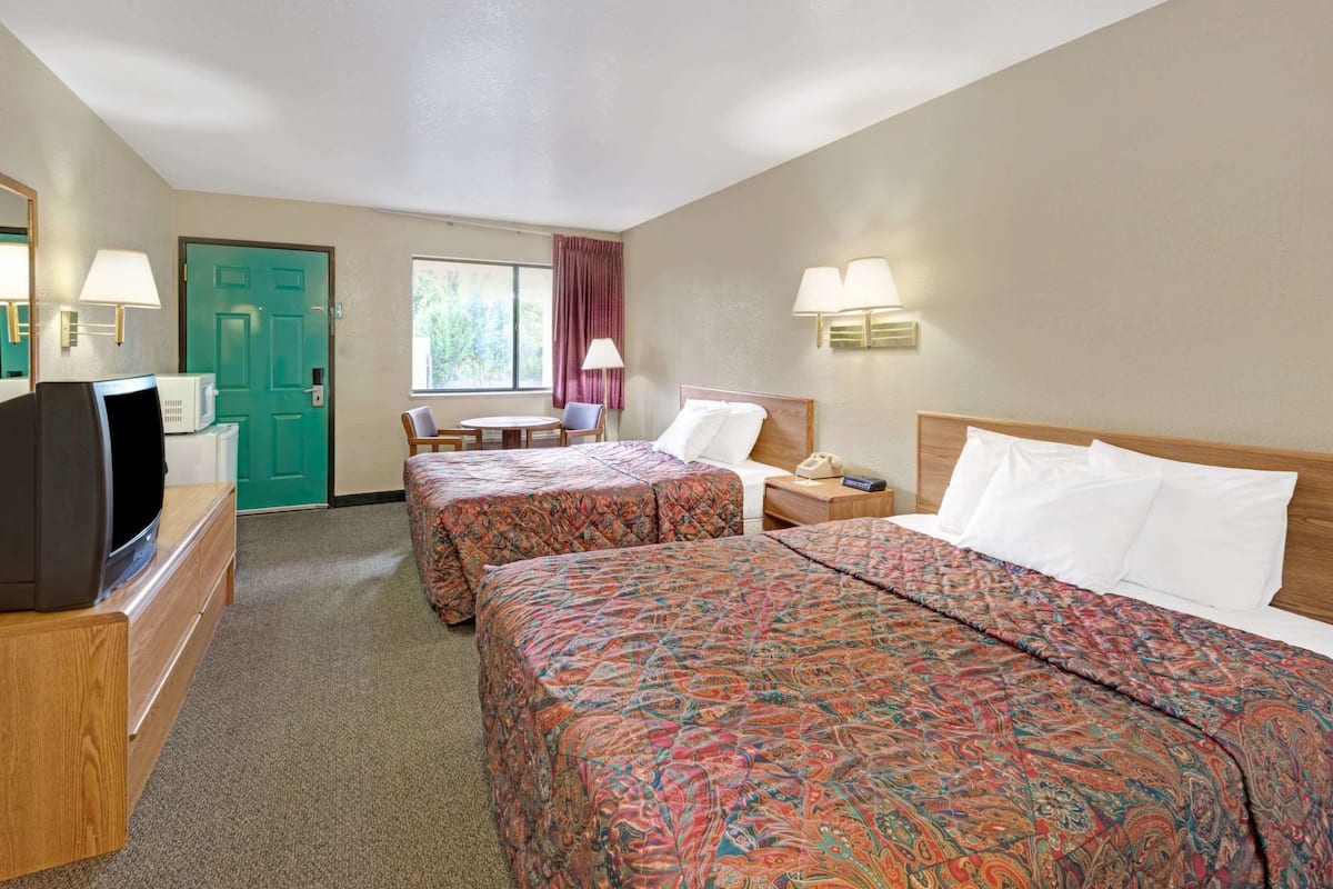 Room, 2 Double Beds, Non Smoking | Egyptian cotton sheets, premium bedding, memory-foam beds, desk