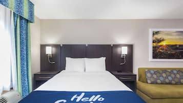 In-room safe, desk, iron/ironing board, free cribs/infant beds