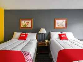 Desk, free WiFi, bed sheets