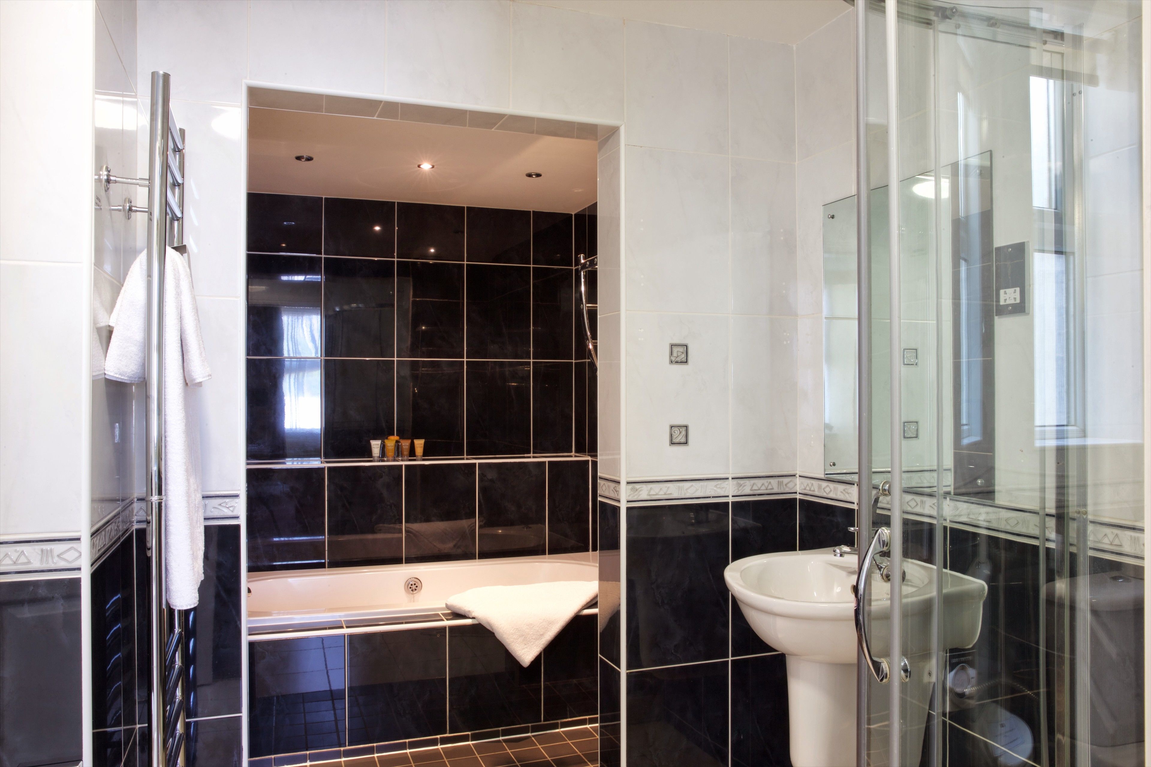 Free toiletries, hair dryer, towels