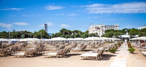 Private beach, beach cabanas, sun-loungers, beach umbrellas
