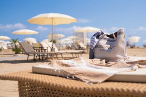 Private beach, beach bar