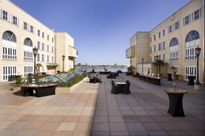 Outdoor banquet area