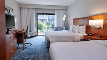 In-room safe, desk, laptop workspace, blackout curtains