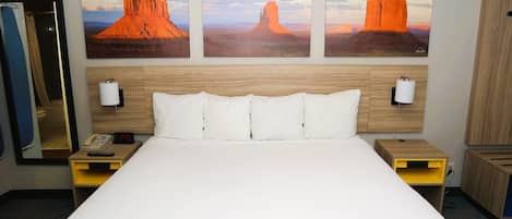 Room, 1 King Bed, Non Smoking (Efficiency) | Desk, blackout drapes, free WiFi, bed sheets