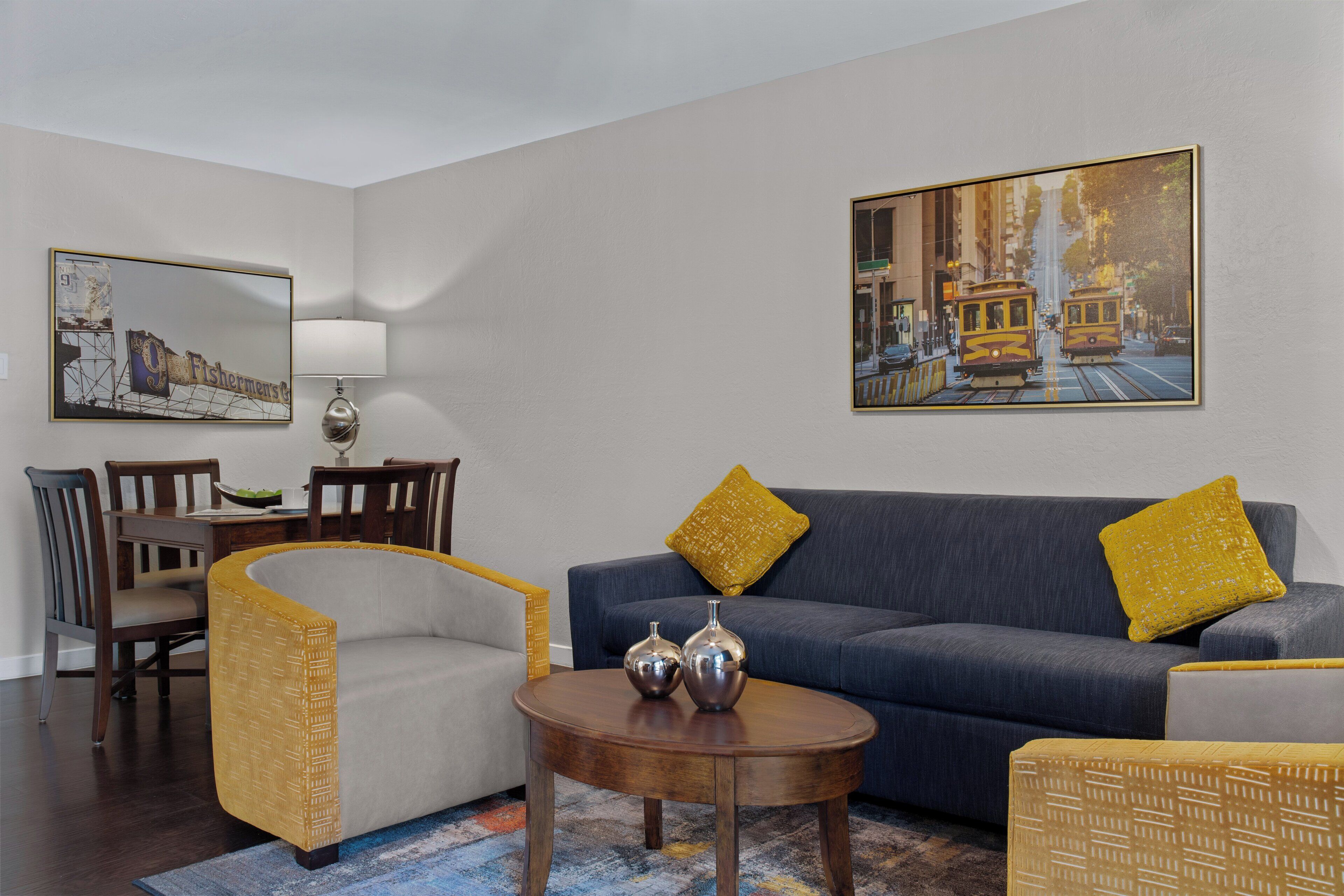 deluxe apartment, 2 bedrooms, non smoking | living area | 25-inch flat-screen tv with cable channels, tv, dvd player