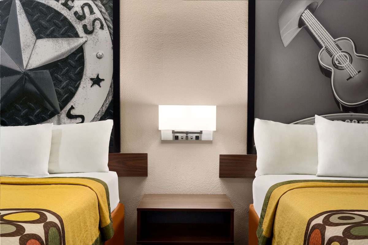Room, 2 Queen Beds, Smoking | Desk, iron/ironing board, free cots/infant beds, free WiFi
