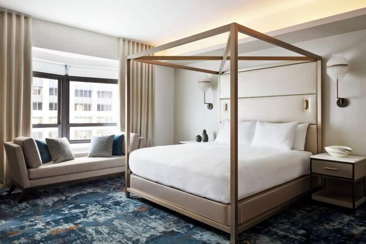1 habitación y ropa de cama de alta calidad