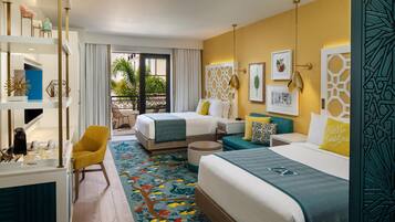Premium bedding, pillow-top beds, in-room safe, desk