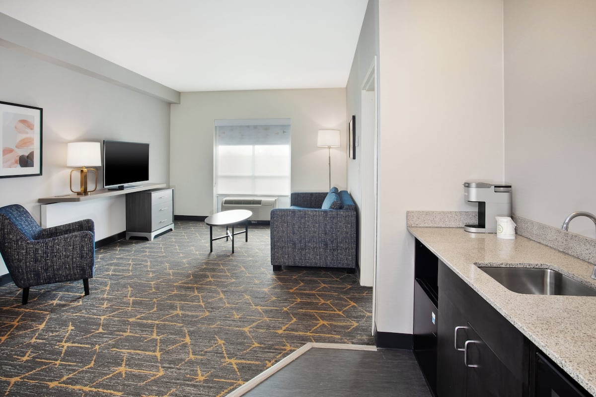 Suite, 1 Bedroom, Roll-in Shower (Mobility Accessible) | In-room safe, desk, iron/ironing board, free cribs/infant beds